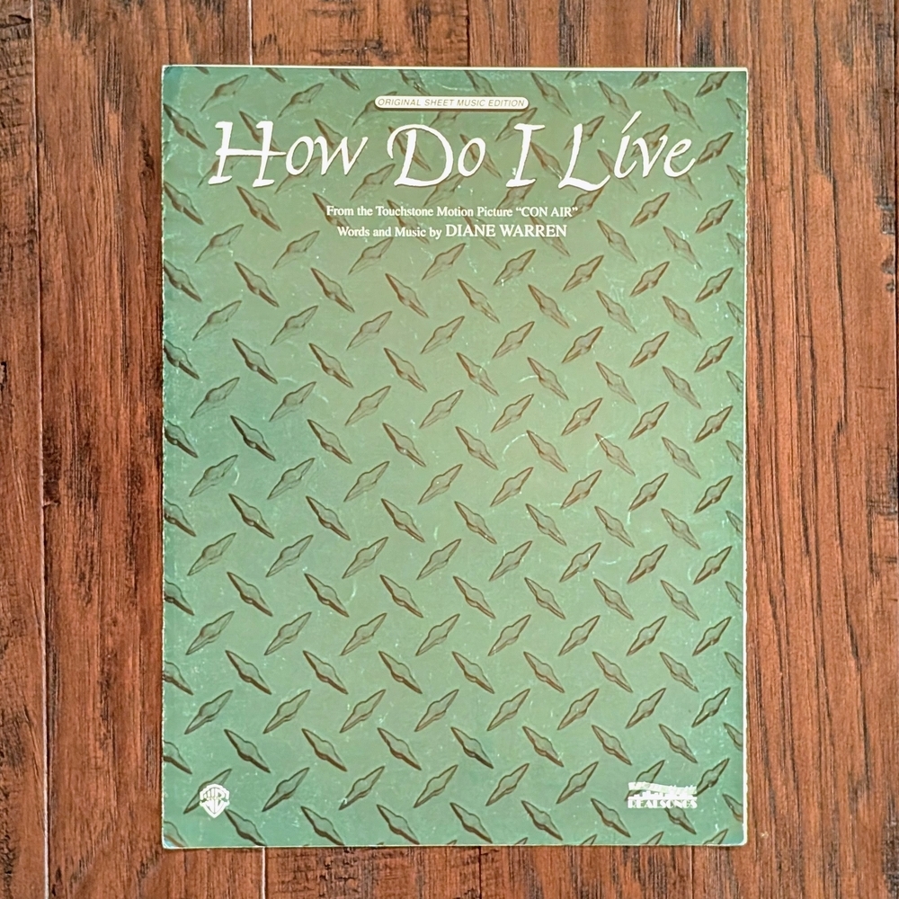 Vintage 'How Do I Live' By Diane Warren Original Sheet Music From 'Con Air'